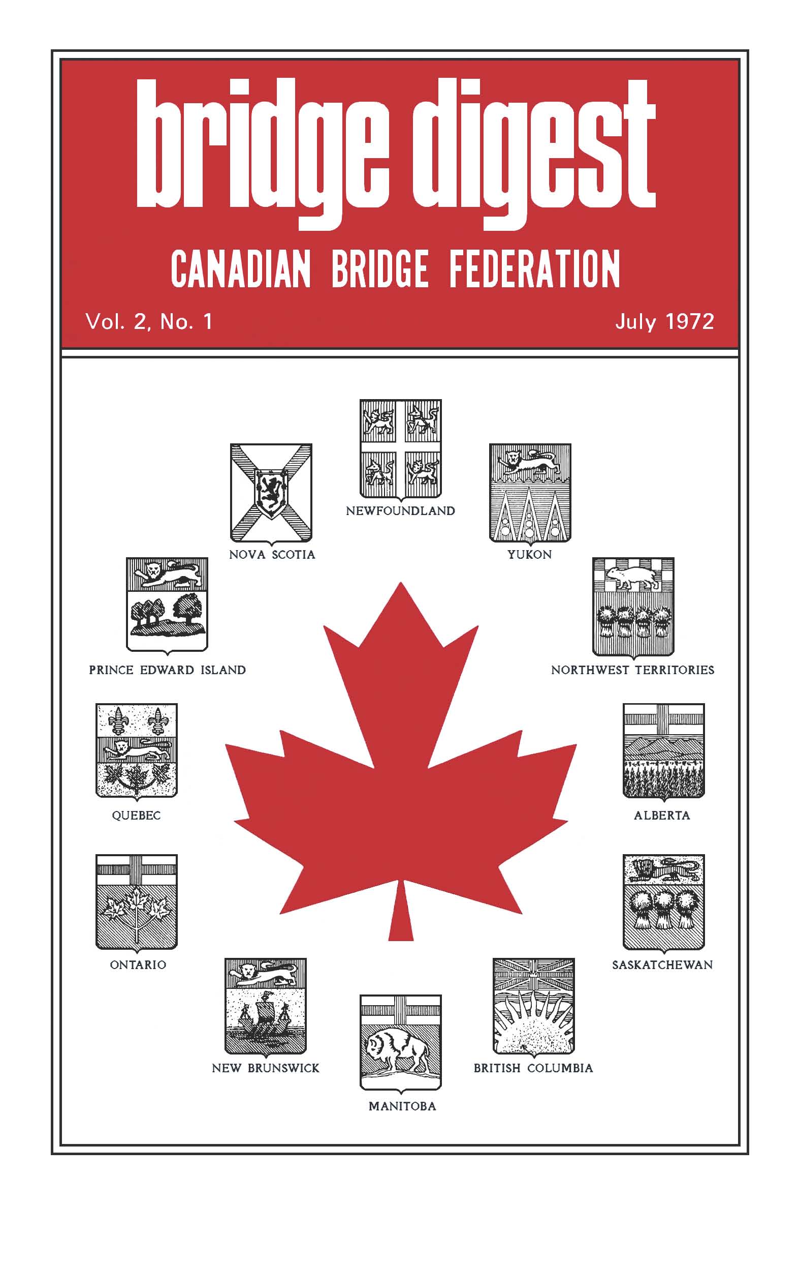 Bridge Canada July 1972 cover