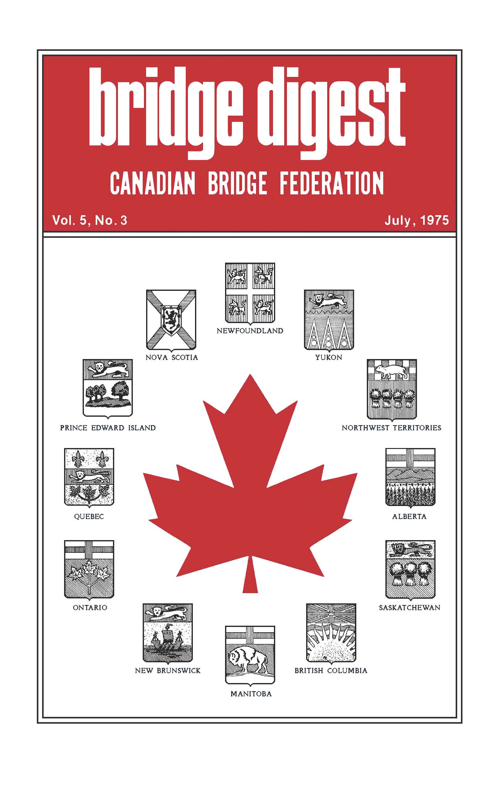 Bridge Canada July 1975 cover
