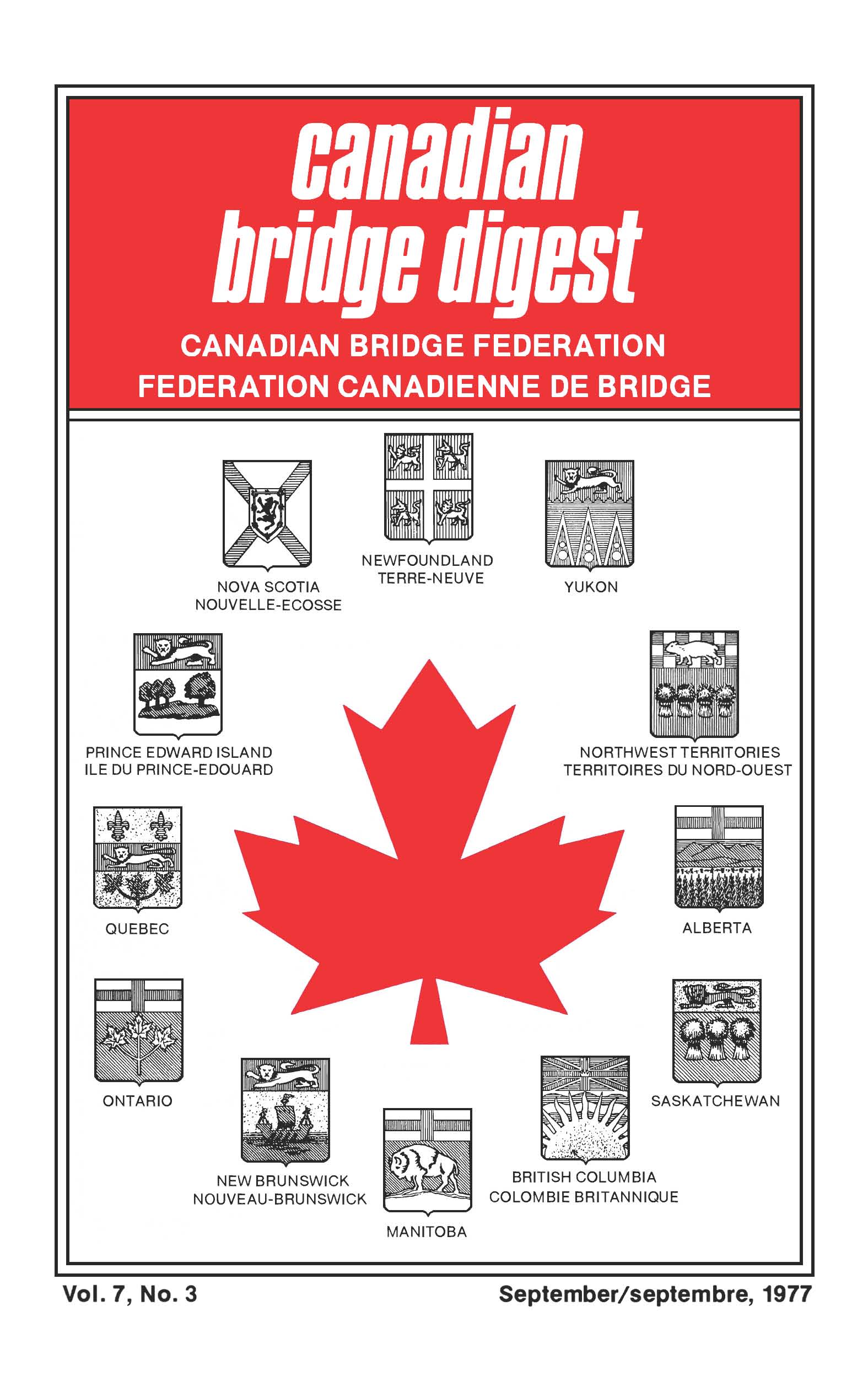Bridge Canada September 1977 cover