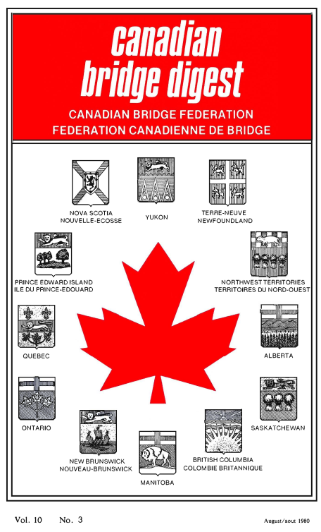 Bridge Canada August 1980 cover