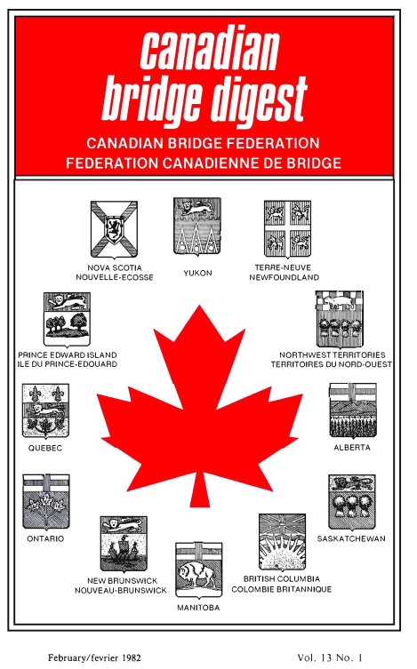 Bridge Canada February 1982 cover