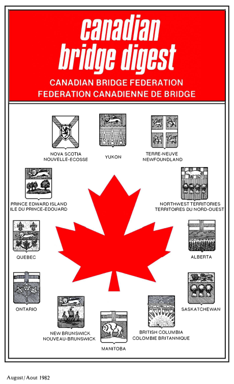 Bridge Canada August 1982 cover