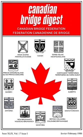 Bridge Canada February 1986 cover