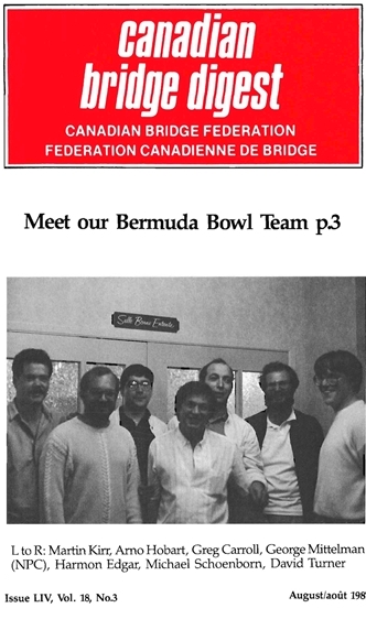 Bridge Canada August 1987 cover