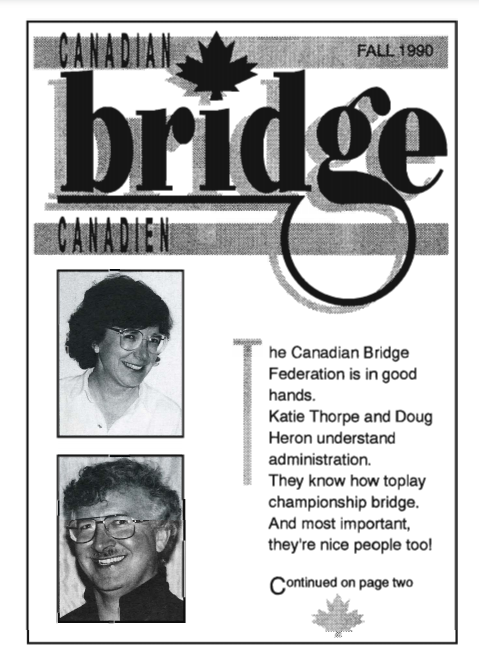 Bridge Canada Fall 1990 cover
