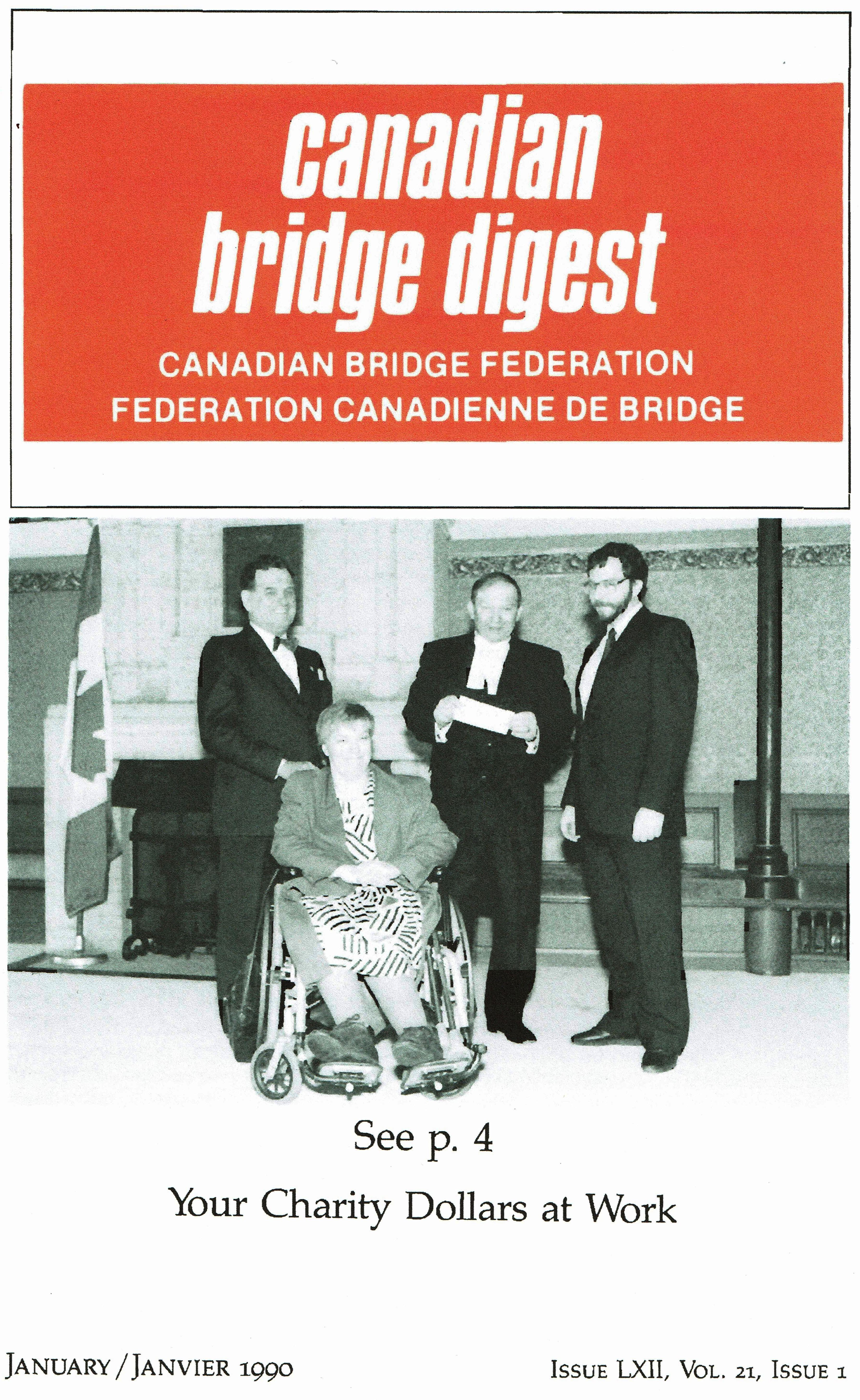 Bridge Canada January 1990 cover