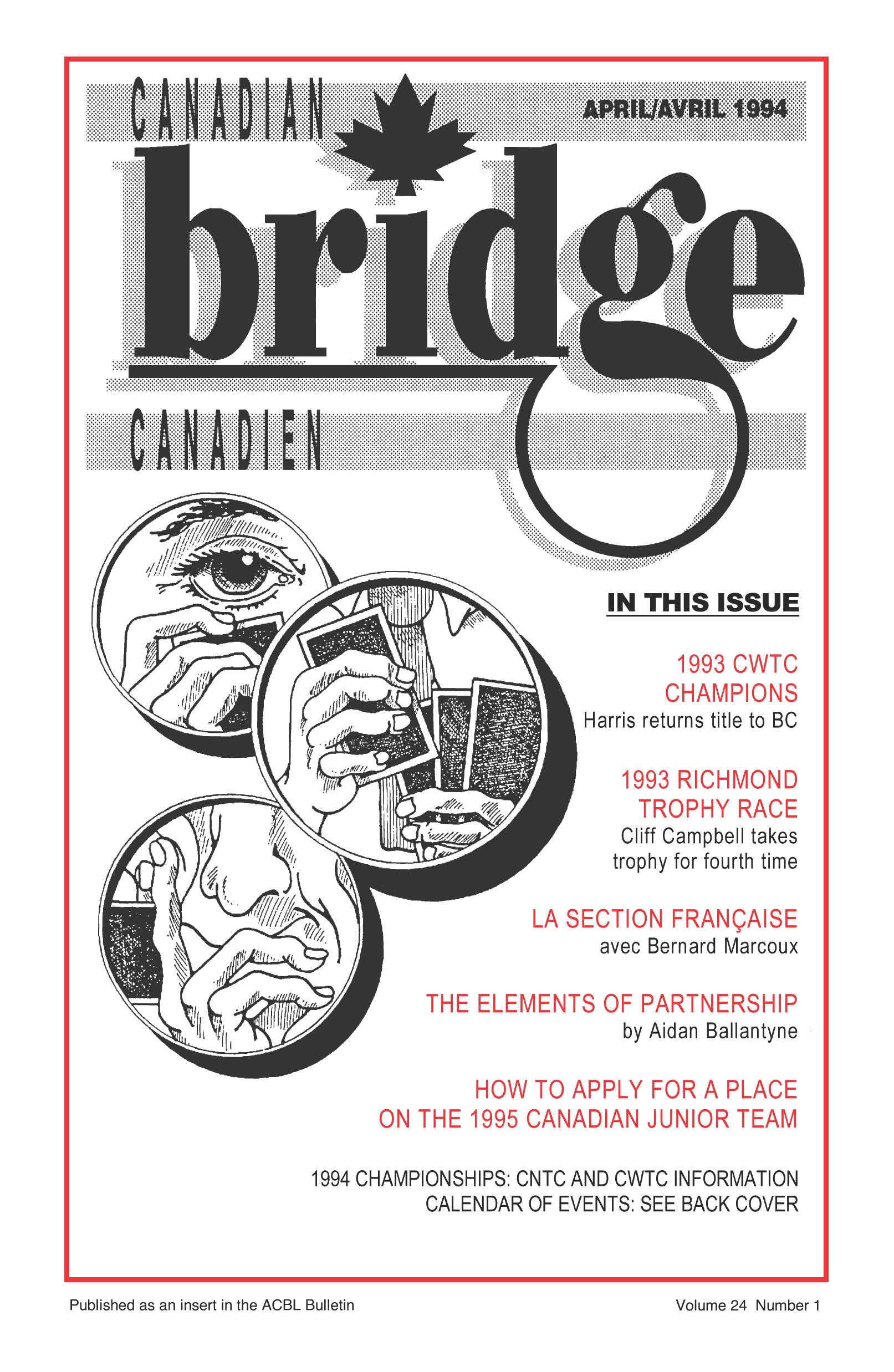 Bridge Canada April 1994 cover