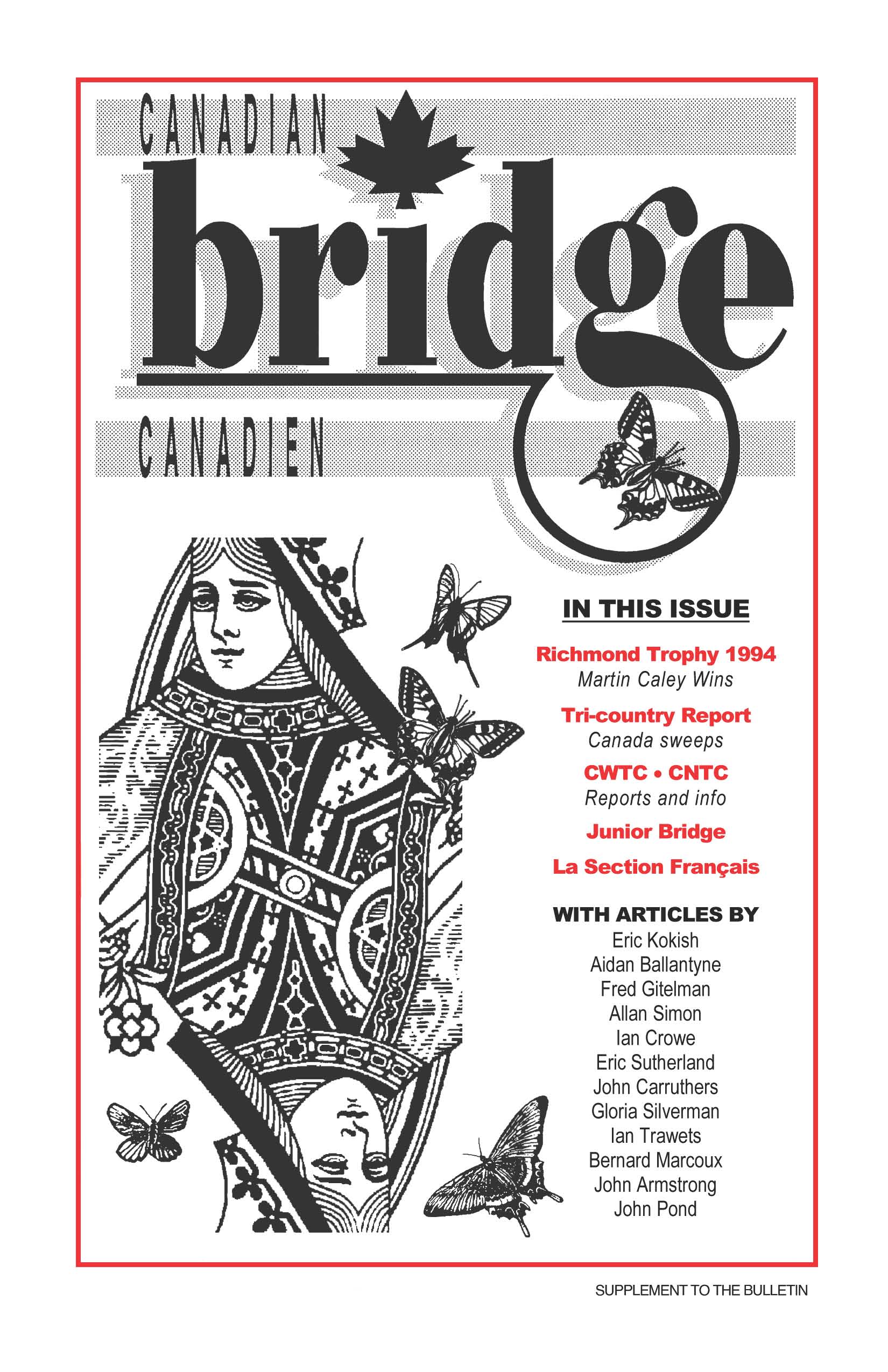 Bridge Canada April 1995 cover