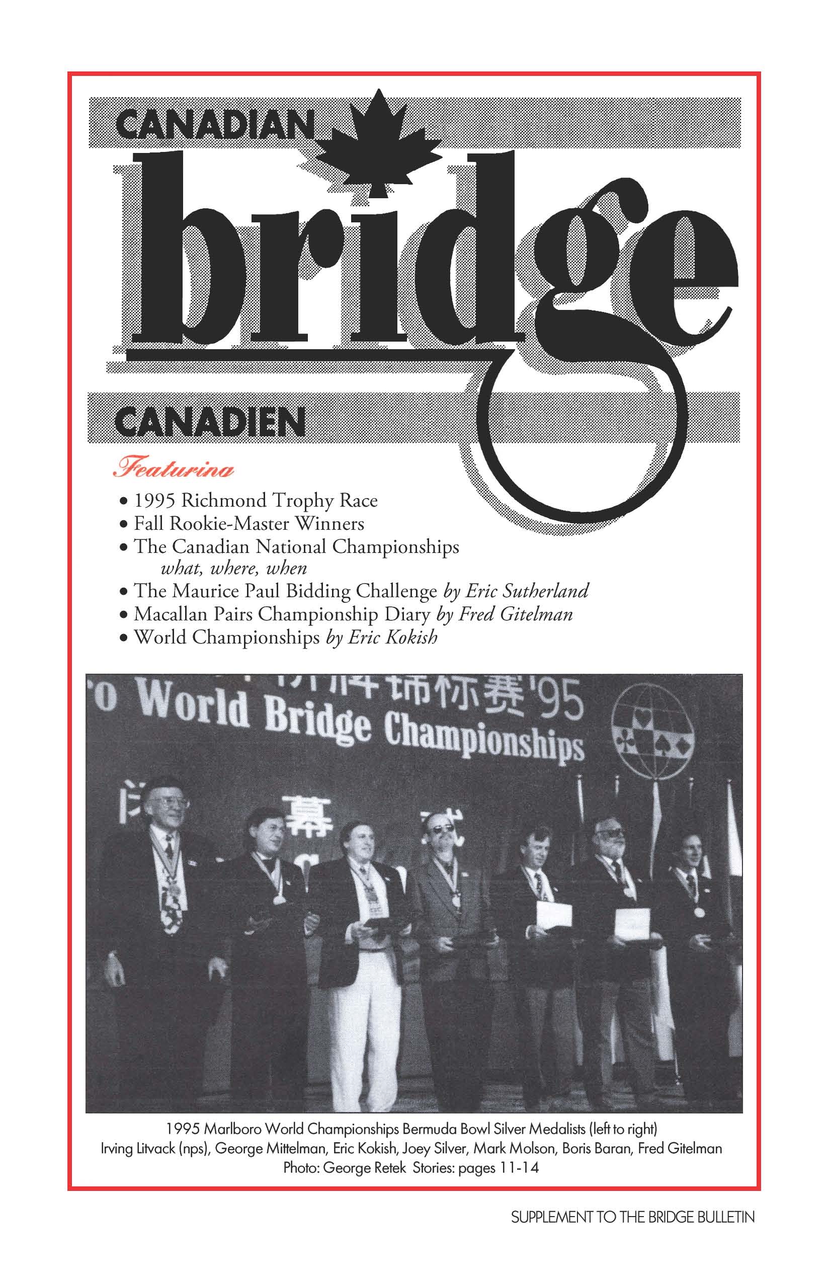 Bridge Canada Spring 1996 cover