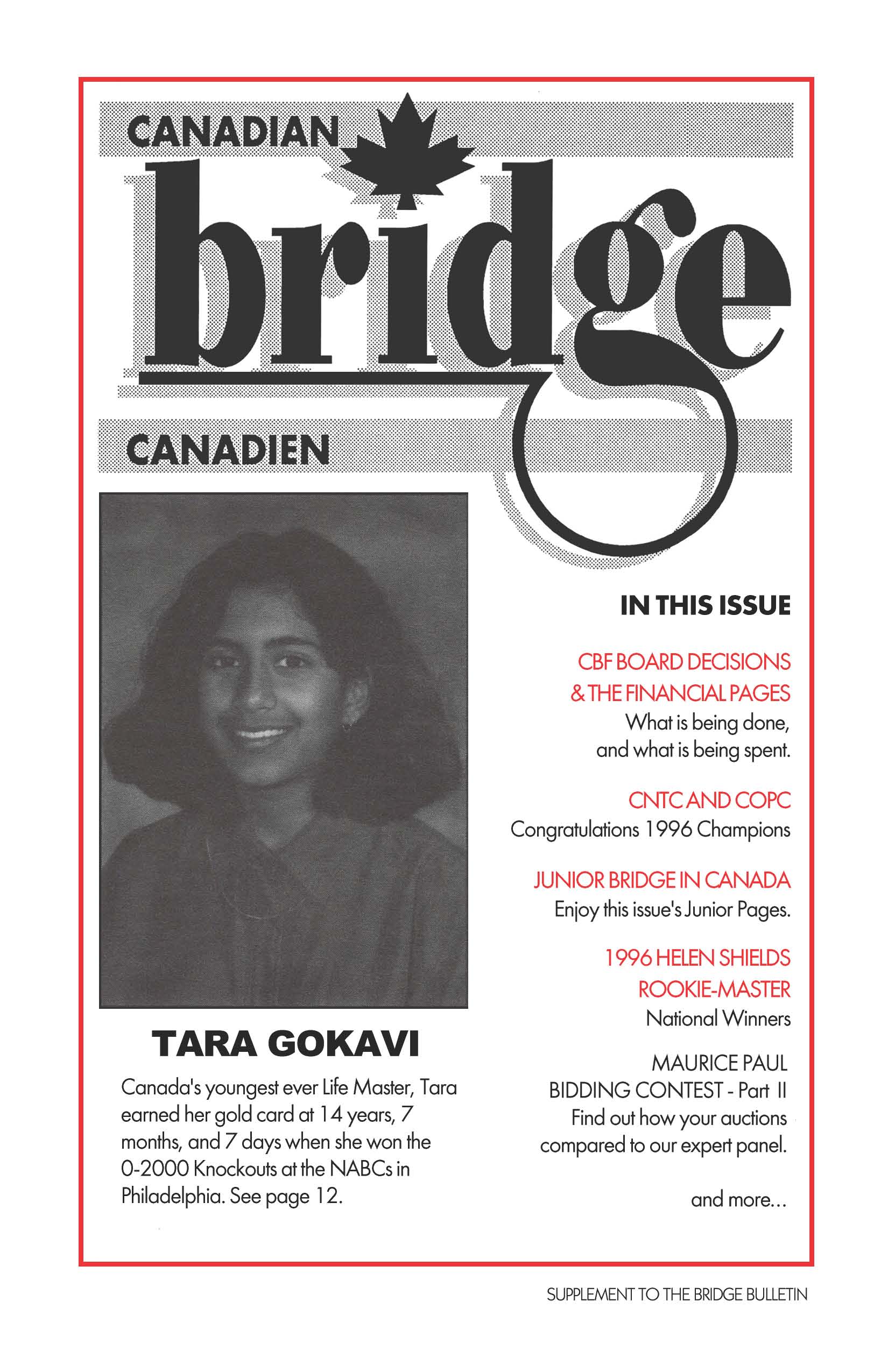 Bridge Canada Summer 1996 cover