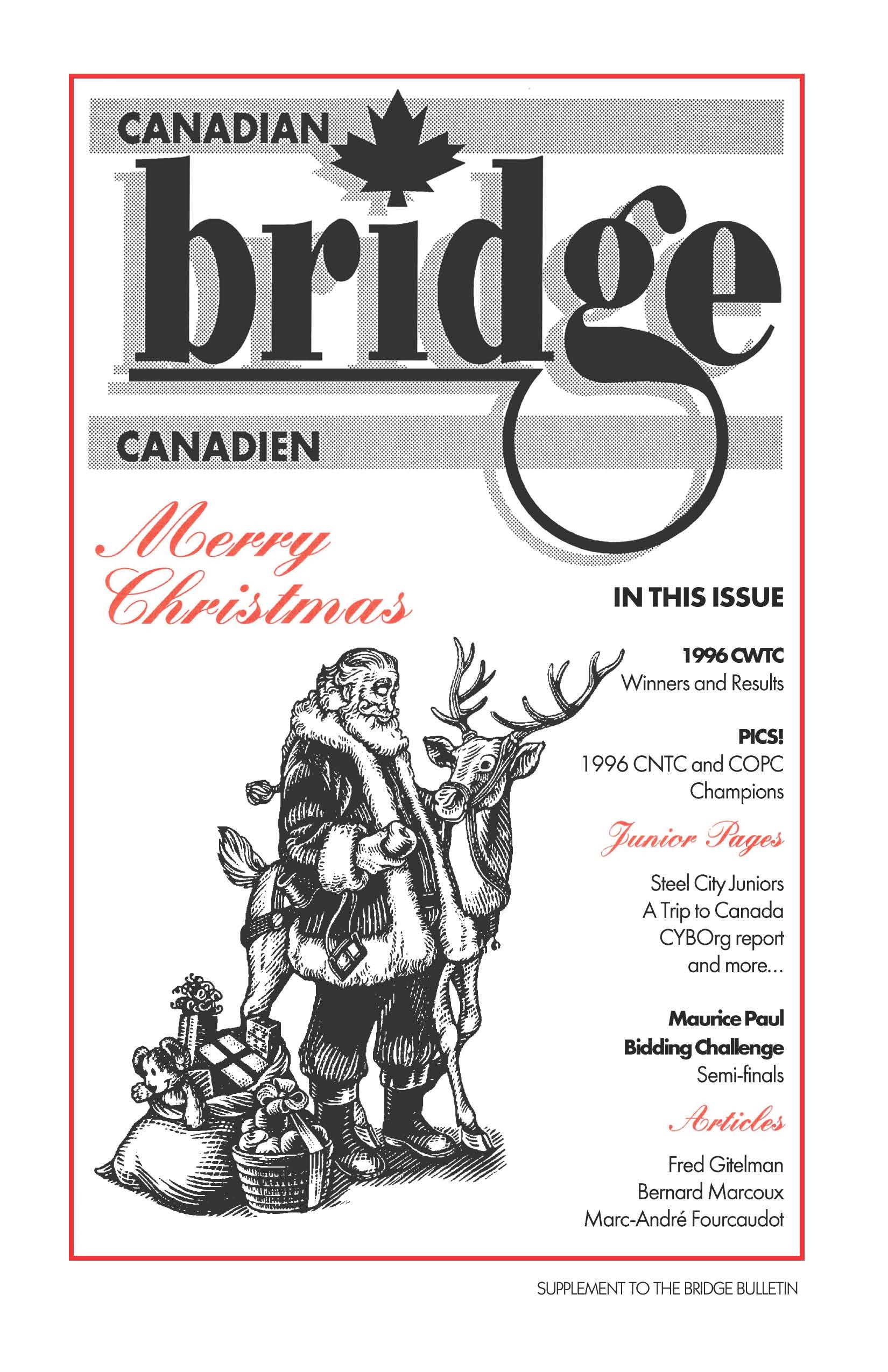 Bridge Canada Winter 1996 cover