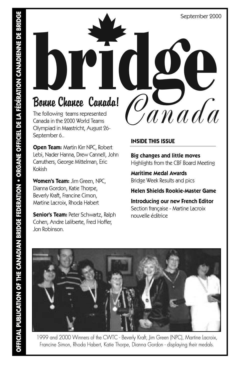 Bridge Canada September 2000 cover
