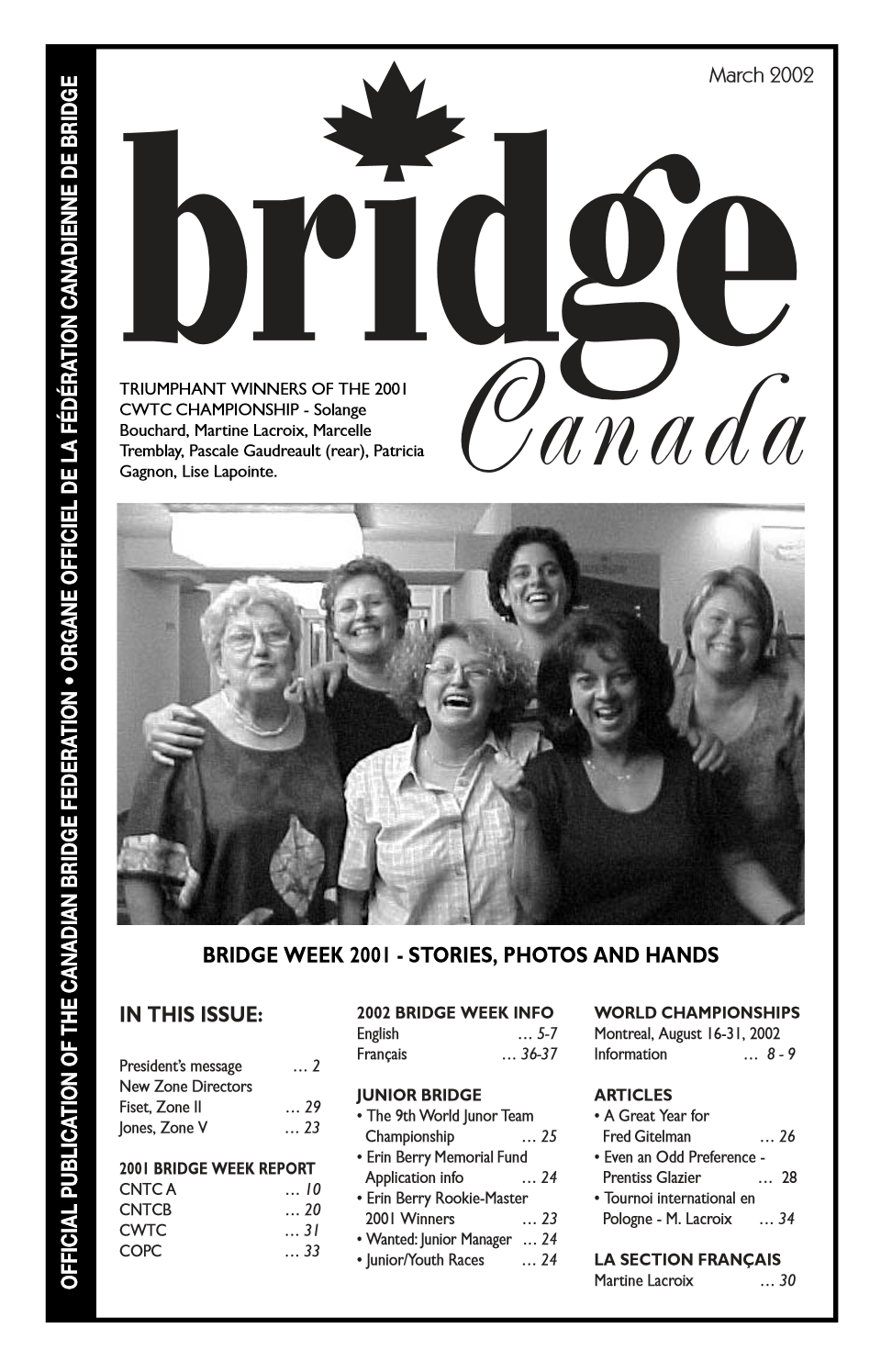 Bridge Canada March 2002 cover