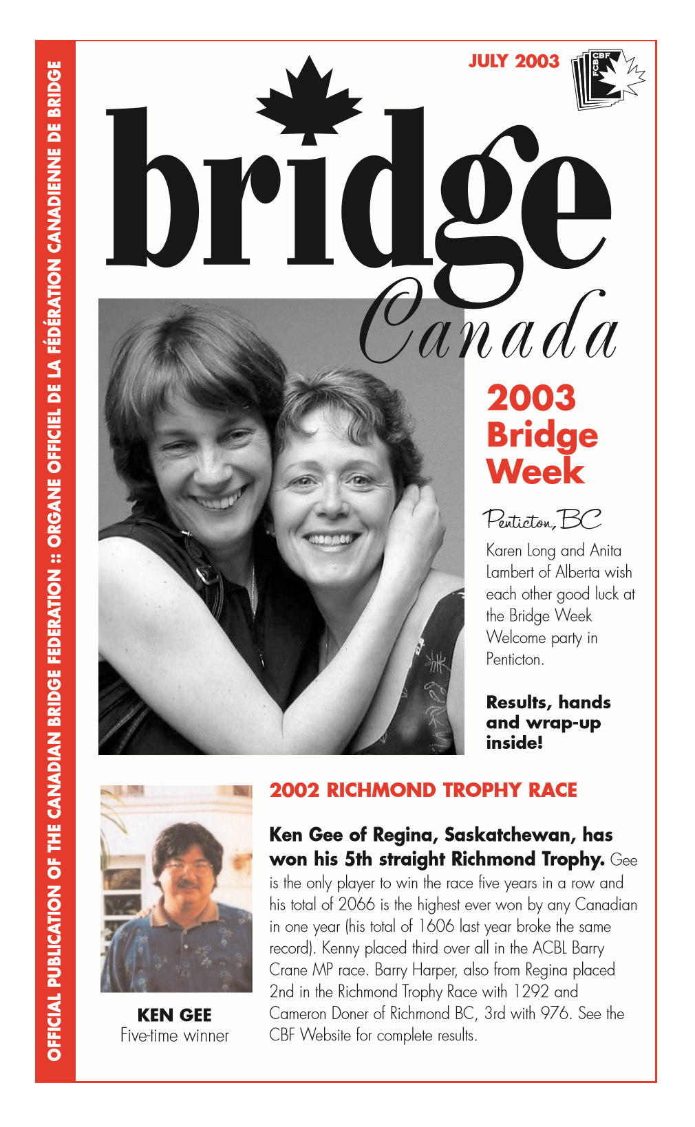 Bridge Canada July 2003 cover