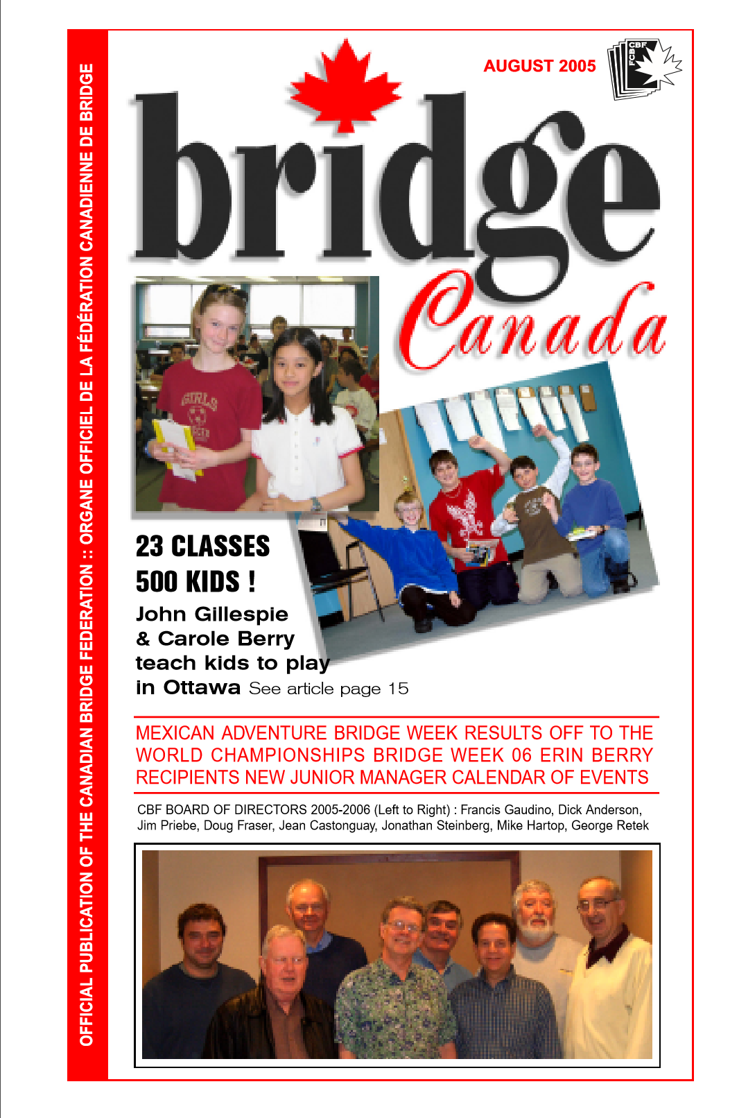 Bridge Canada August 2005 cover