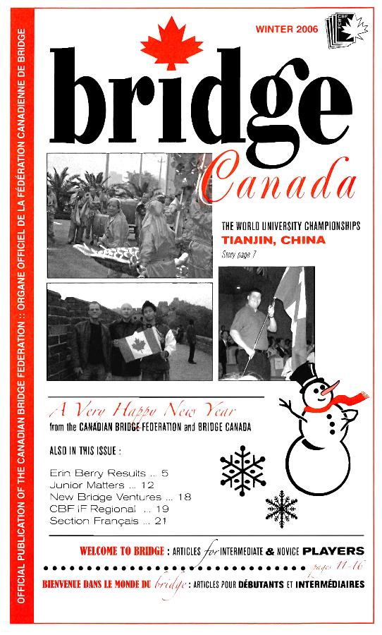 Bridge Canada Winter 2006 cover