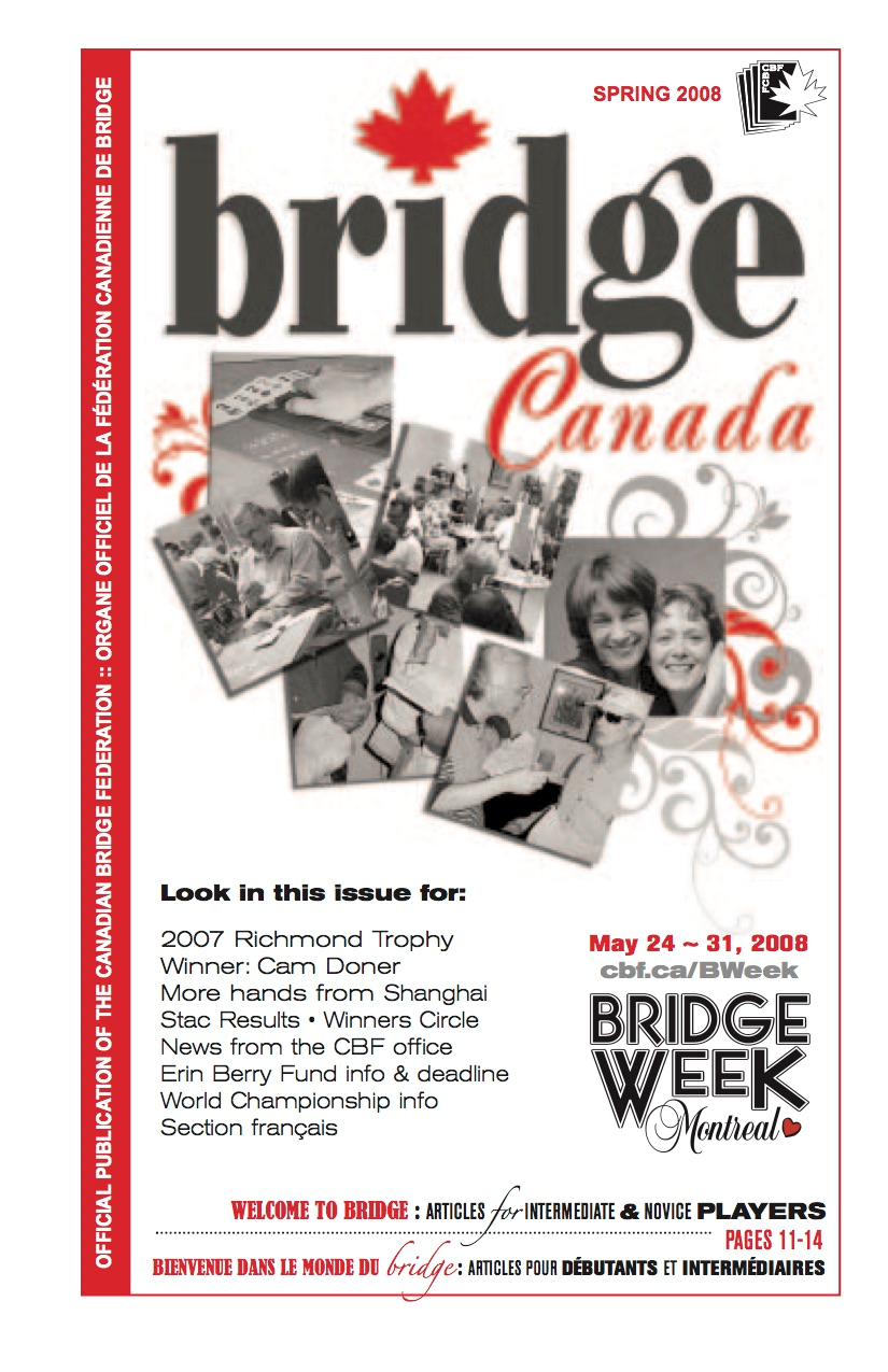Bridge Canada Spring 2008 cover