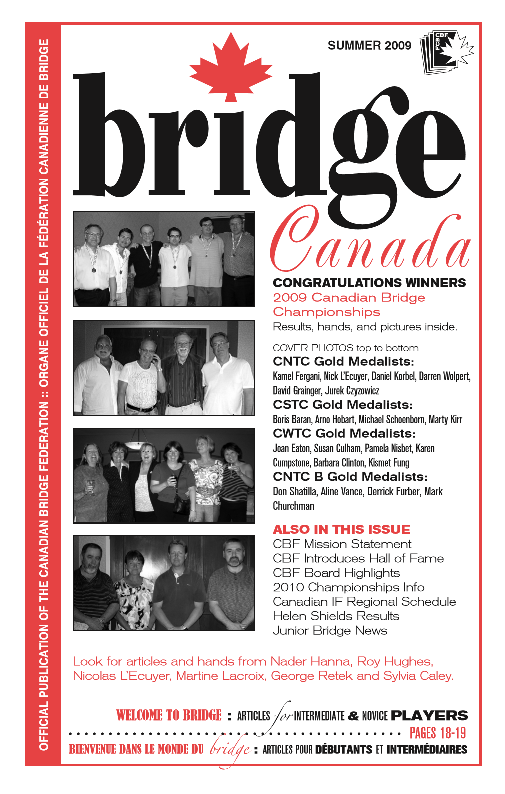 Bridge Canada Summer 2009 cover