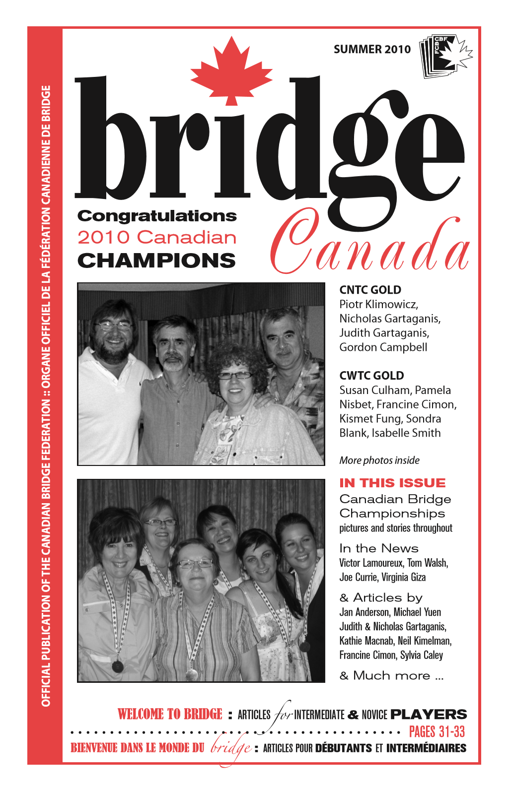 Bridge Canada Summer 2010 cover