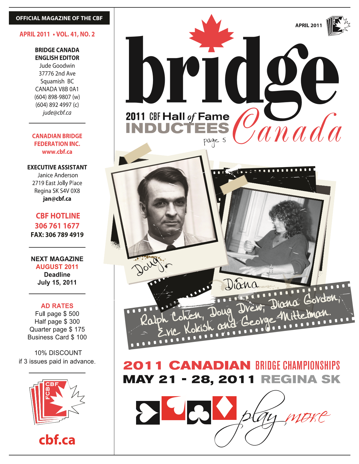 Bridge Canada April 2011 cover