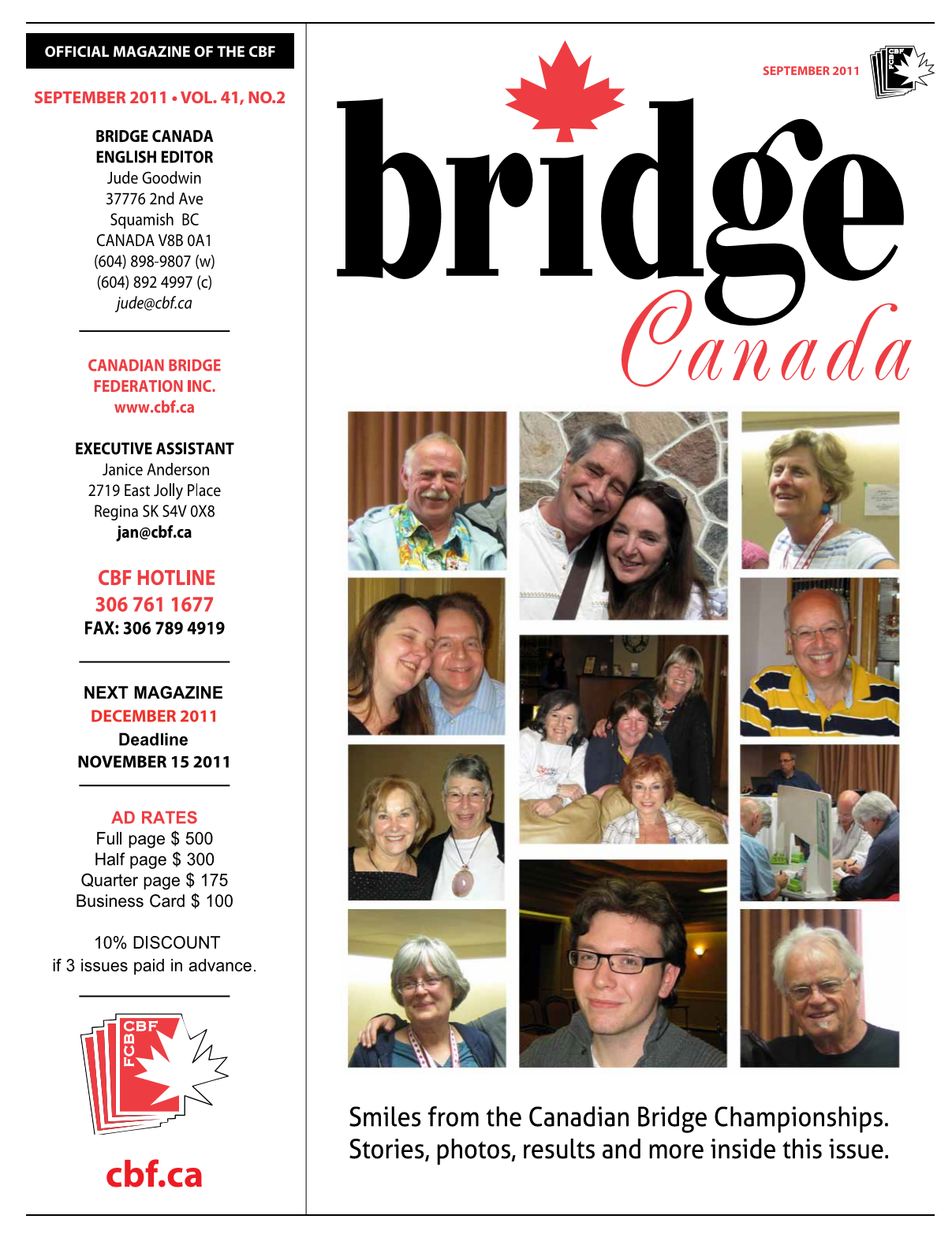 Bridge Canada September 2011 cover