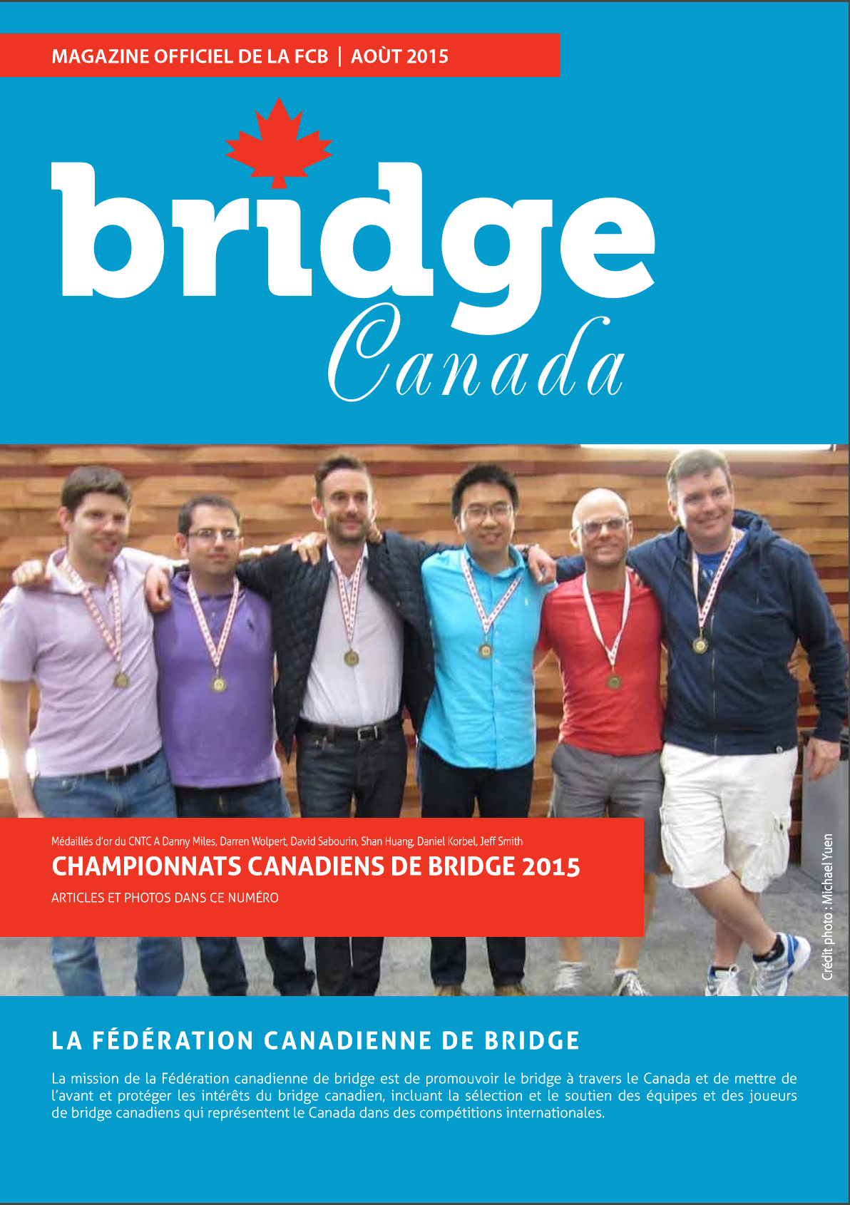 Couverture Bridge Canada Août 2015