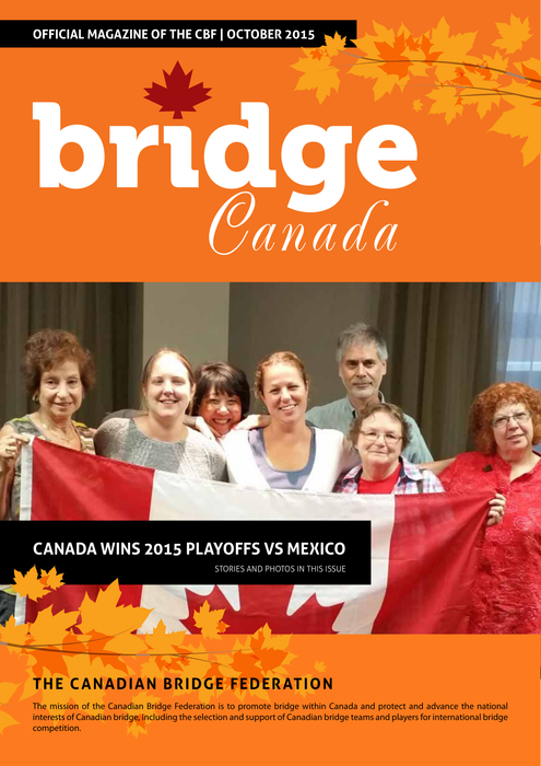 Bridge Canada October 2015 cover