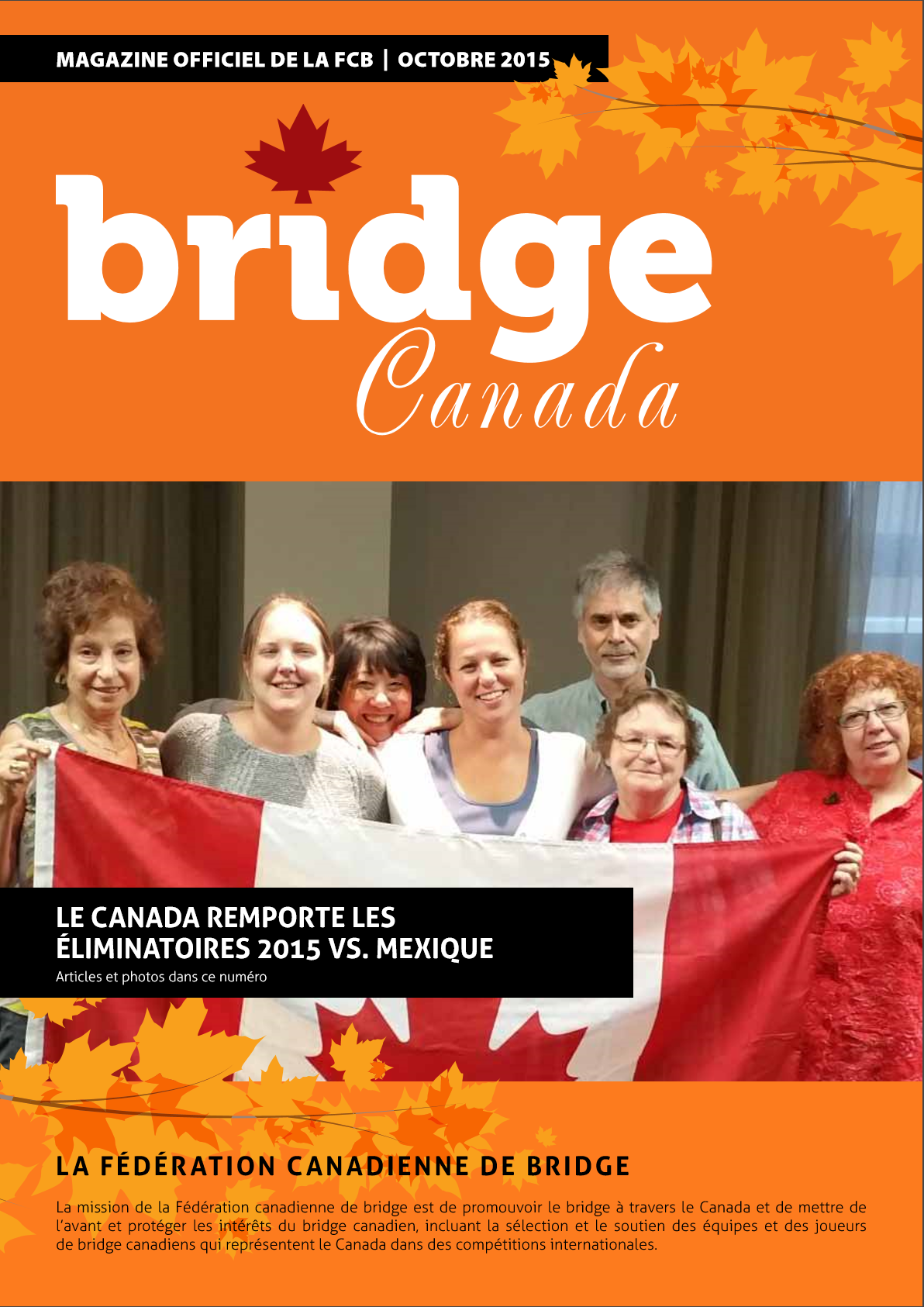 Couverture Bridge Canada Octobre 2015