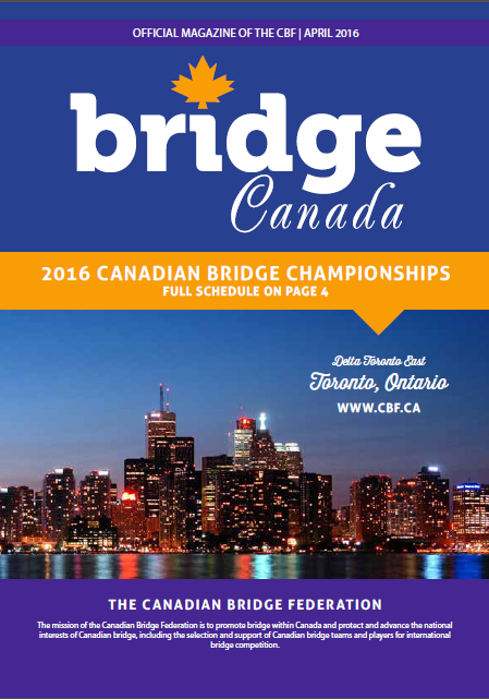 Bridge Canada April 2016 cover
