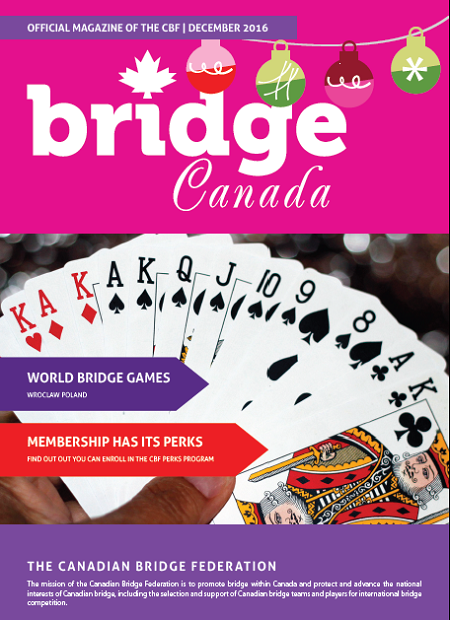 Bridge Canada December 2016 cover