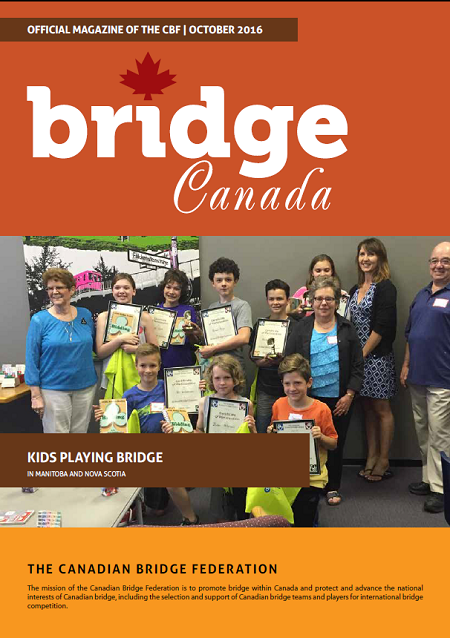 Bridge Canada October 2016 cover