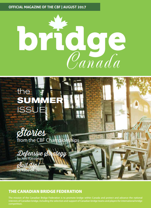 Bridge Canada August 2017 cover
