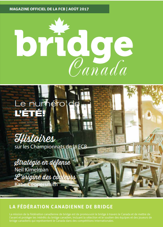 Couverture Bridge Canada Août 2017