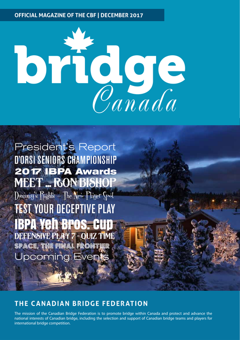Bridge Canada December 2017 cover