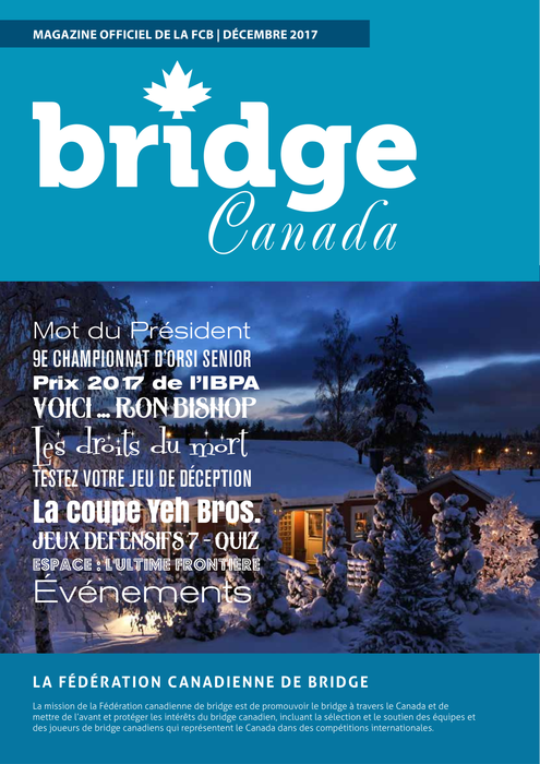 Couverture Bridge Canada Décembre 2017