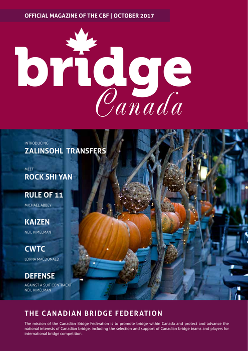 Bridge Canada October 2017 cover