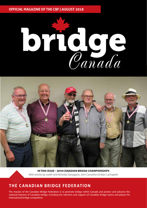 Bridge Canada August 2018 cover