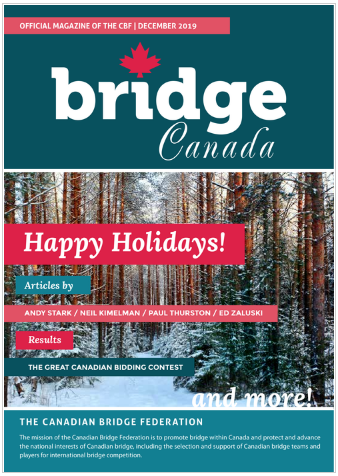 Bridge Canada December 2019 cover